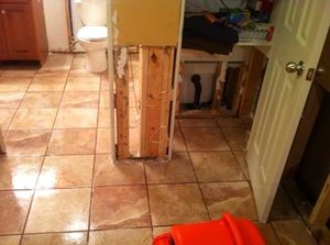 Water Damage Restoration From Bathroom Flood