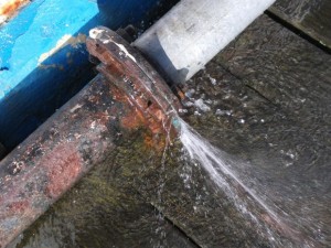 Water Damage Pipe Burst Outside