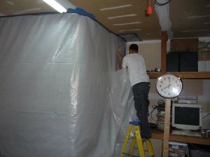 Water Damage Restoration Sealing In Mold With aA Vapor Barrier